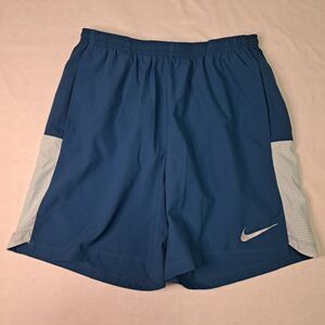 Nike Dri-FIT Blue Men's Challenger Running Shorts M Lined Drawstring Pockets Gym